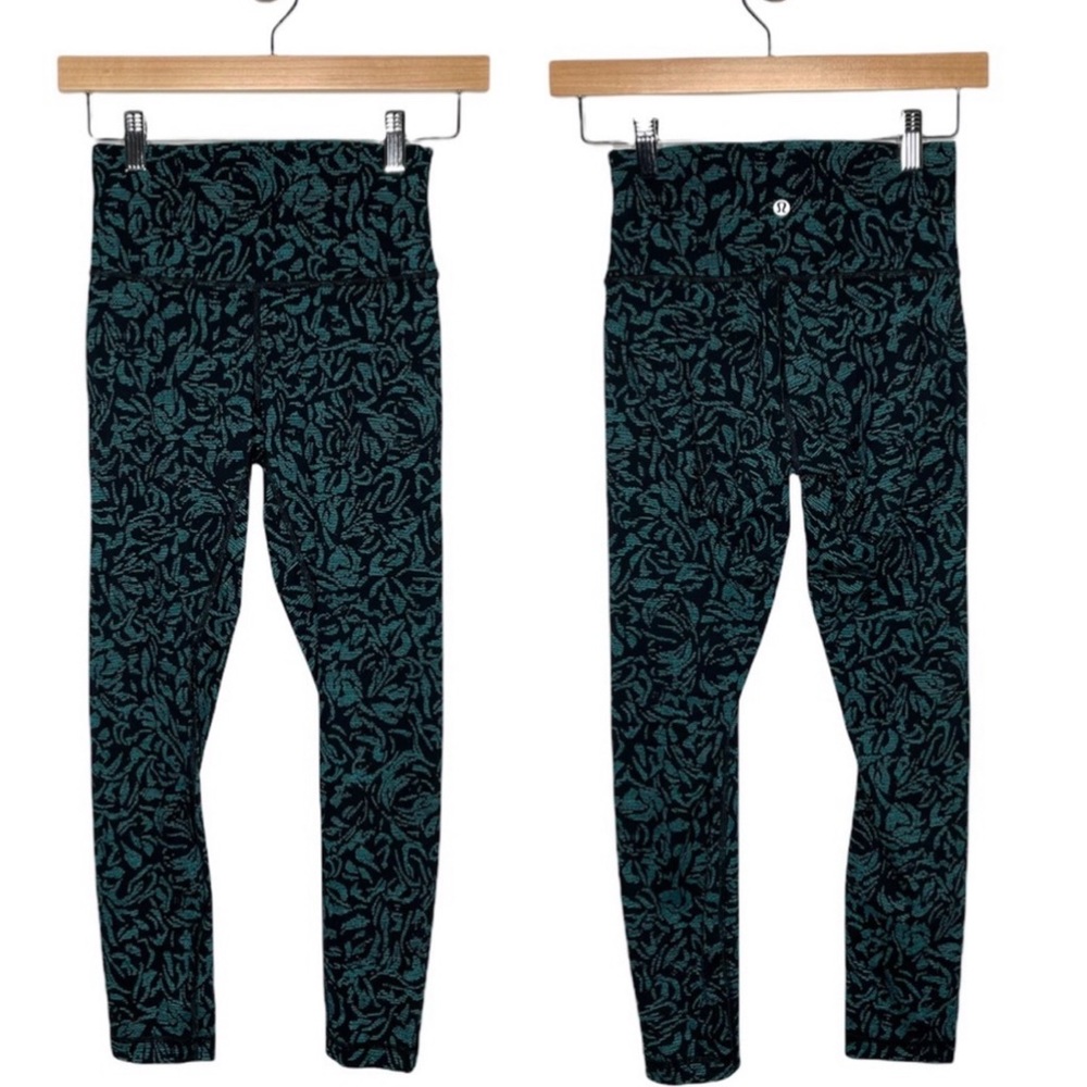 lululemon | Lululemon Wunder Under Hi-Rise 7/8 Tight Thrive Viridian Green Black
